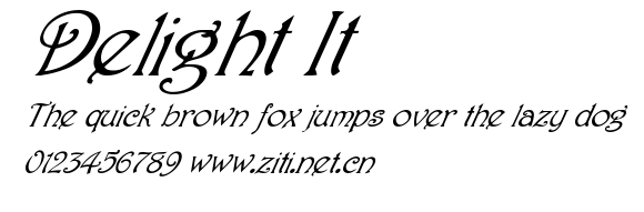 Delight It.ttf字體轉換器圖片