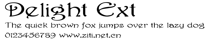 Delight Ext.ttf字體轉換器圖片