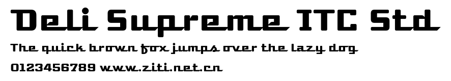 Deli Supreme ITC Std.otf字體轉換器圖片