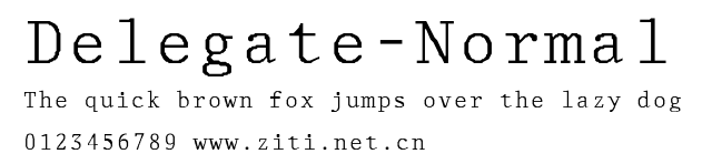 Delegate-Normal.ttf字體轉換器圖片