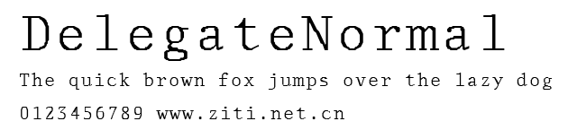 DelegateNormal.ttf字體轉換器圖片