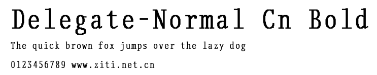 Delegate-Normal Cn Bold.ttf字體轉換器圖片