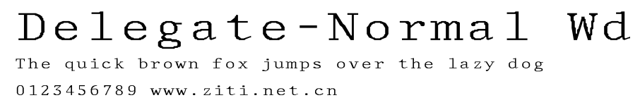 Delegate-Normal Wd.ttf字體轉換器圖片