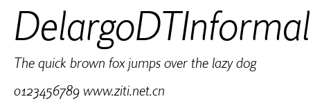 DelargoDTInformal.ttf字體轉換器圖片