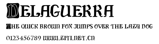 Delaguerra.ttf字體轉換器圖片