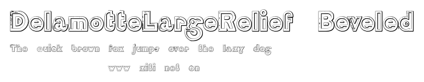 DelamotteLargeRelief Beveled.ttf字體轉換器圖片