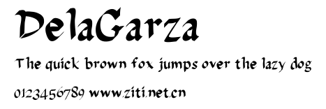 DelaGarza.ttf字體轉換器圖片