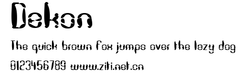 Dekon.ttf字體轉換器圖片
