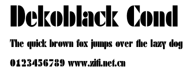 Dekoblack Cond.otf字體轉換器圖片