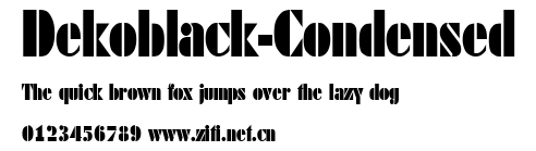 Dekoblack-Condensed.ttf字體轉換器圖片