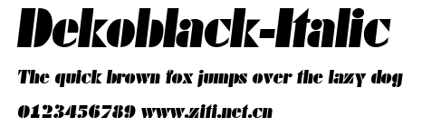 Dekoblack-Italic.ttf字體轉換器圖片