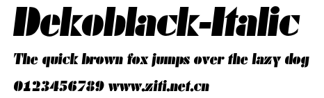Dekoblack-Italic.otf字體轉換器圖片