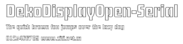 DekoDisplayOpen-Serial.ttf字體轉換器圖片