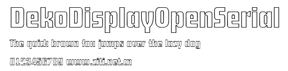 DekoDisplayOpenSerial.ttf字體轉換器圖片