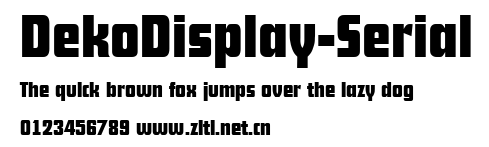 DekoDisplay-Serial.ttf字體轉換器圖片