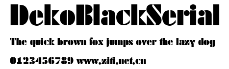 DekoBlackSerial.ttf字體轉換器圖片