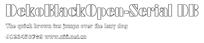DekoBlackOpen-Serial DB.ttf字體轉換器圖片