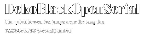 DekoBlackOpenSerial.ttf字體轉換器圖片