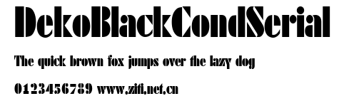 DekoBlackCondSerial.ttf字體轉換器圖片