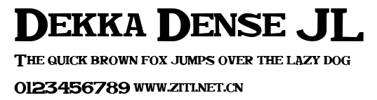 Dekka Dense JL.ttf字體轉換器圖片