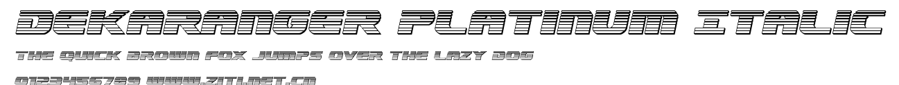Dekaranger Platinum Italic.ttf字體轉換器圖片