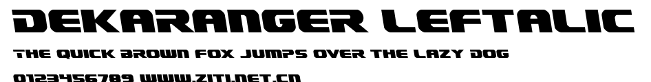 Dekaranger Leftalic.ttf字體轉換器圖片