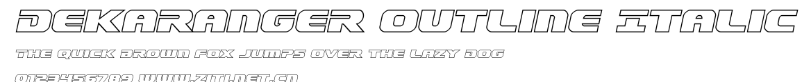 Dekaranger Outline Italic.ttf字體轉換器圖片