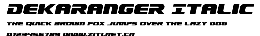 Dekaranger Italic.ttf字體轉換器圖片