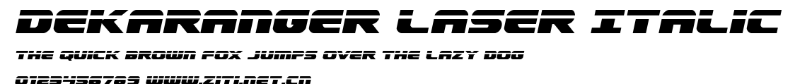 Dekaranger Laser Italic.ttf字體轉換器圖片