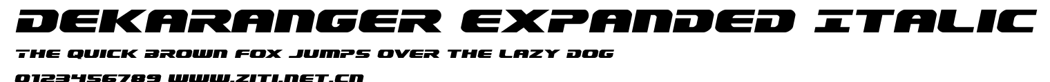 Dekaranger Expanded Italic.ttf字體轉換器圖片