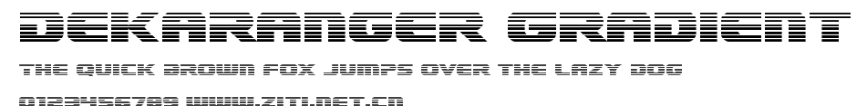 Dekaranger Gradient.ttf字體轉換器圖片