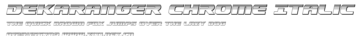Dekaranger Chrome Italic.ttf字體轉換器圖片