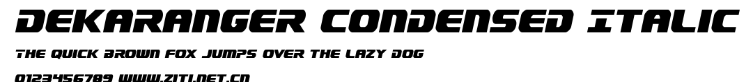 Dekaranger Condensed Italic.ttf字體轉換器圖片