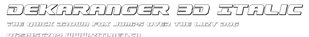 Dekaranger 3D Italic.ttf字體轉換器圖片