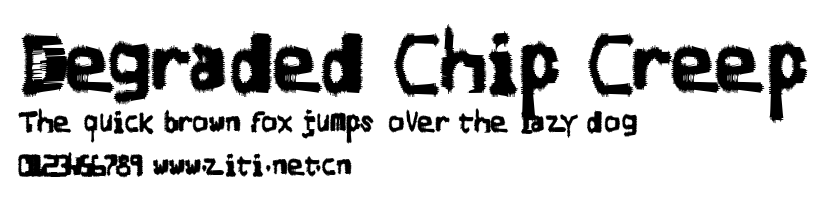 Degraded Chip Creep.ttf字體轉換器圖片