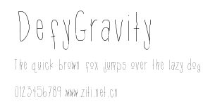 DefyGravity.ttf字體轉換器圖片