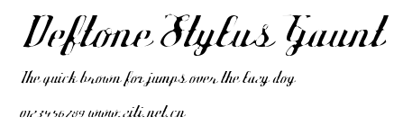 Deftone Stylus Gaunt.ttf字體轉換器圖片