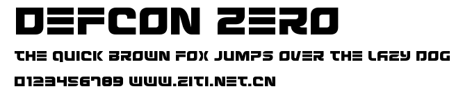 Defcon Zero.ttf字體轉換器圖片
