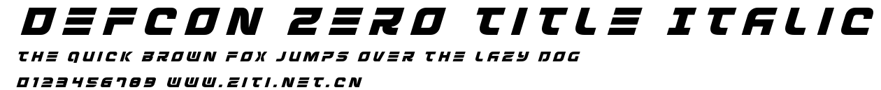 Defcon Zero Title Italic.ttf字體轉換器圖片