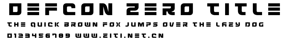 Defcon Zero Title.ttf字體轉換器圖片