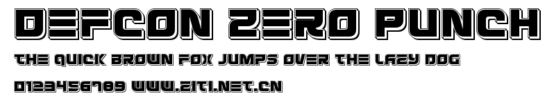 Defcon Zero Punch.ttf字體轉換器圖片