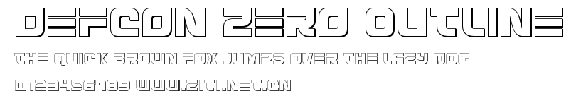 Defcon Zero Outline.ttf字體轉換器圖片