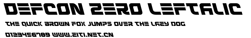Defcon Zero Leftalic.ttf字體轉換器圖片
