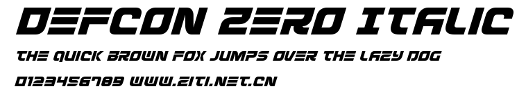 Defcon Zero Italic.ttf字體轉換器圖片