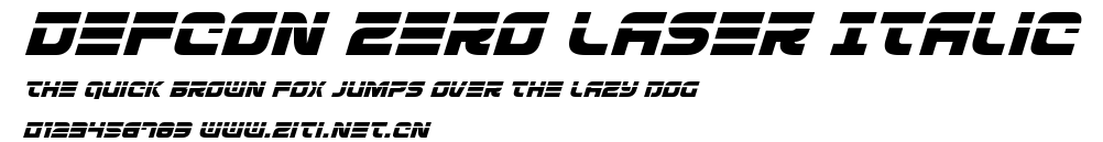 Defcon Zero Laser Italic.ttf字體轉換器圖片