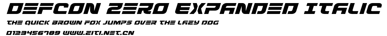 Defcon Zero Expanded Italic.ttf字體轉換器圖片