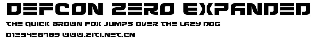Defcon Zero Expanded.ttf字體轉換器圖片