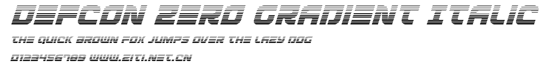 Defcon Zero Gradient Italic.ttf字體轉換器圖片