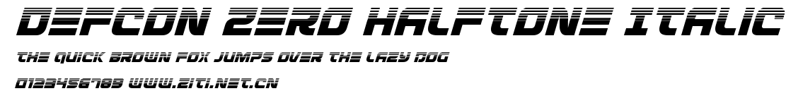 Defcon Zero Halftone Italic.ttf字體轉換器圖片