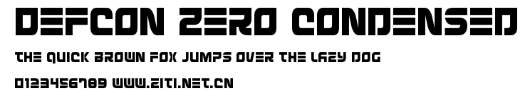 Defcon Zero Condensed.ttf字體轉換器圖片